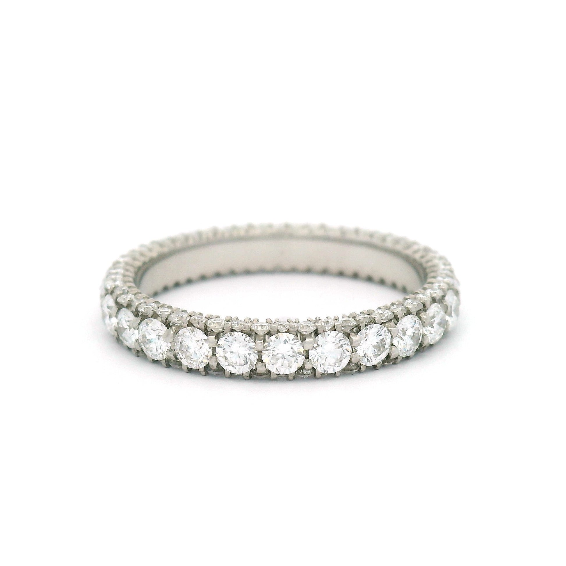 Platinum 3-Sided Eternity Band with Lab-Grown Diamonds