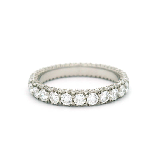 Platinum 3-Sided Eternity Band with Lab-Grown Diamonds