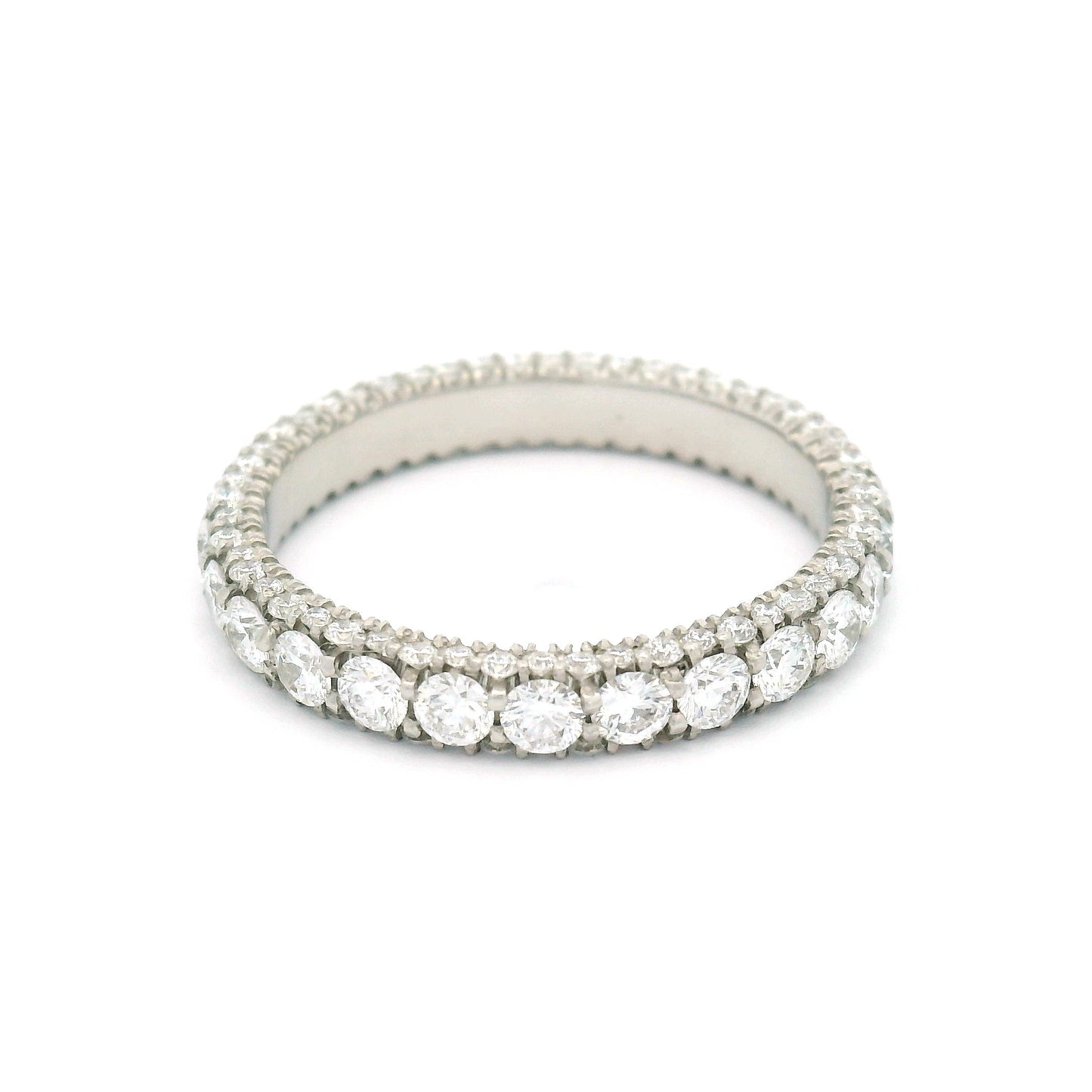 Platinum 3-Sided Eternity Band with Lab-Grown Diamonds