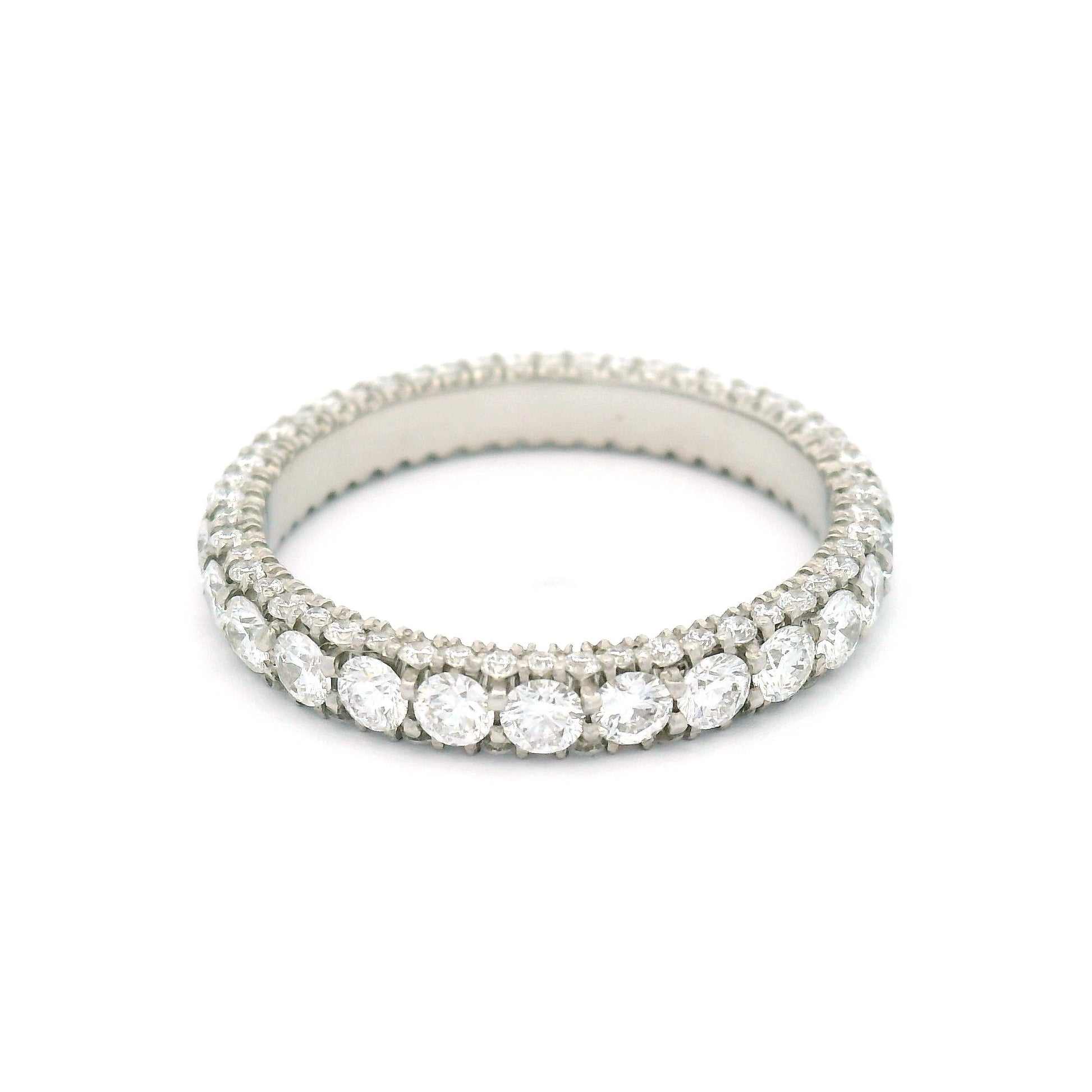 Platinum 3-Sided Eternity Band with Lab-Grown Diamonds