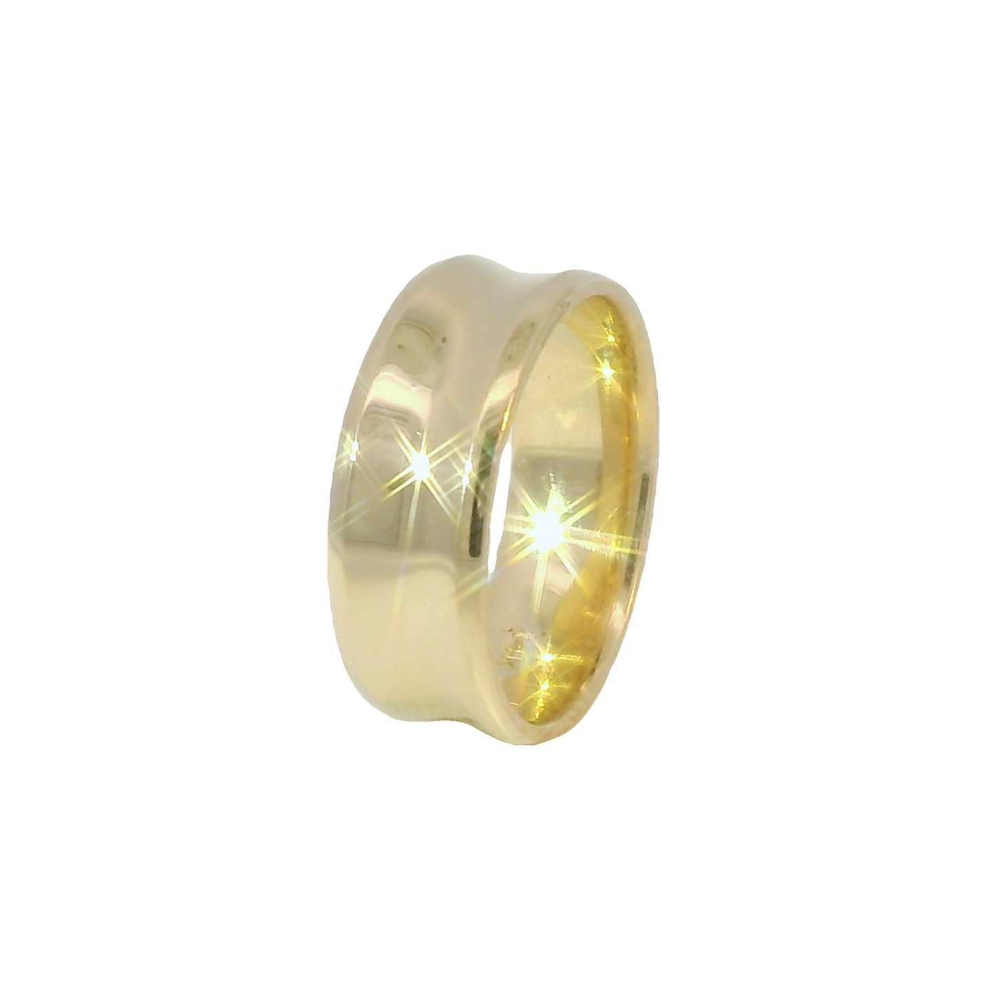 Concave Wide Gold Band