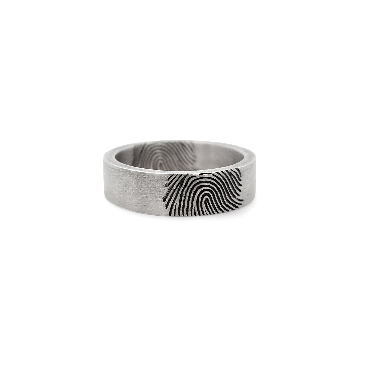 Sterling Silver Fingerprint Ring