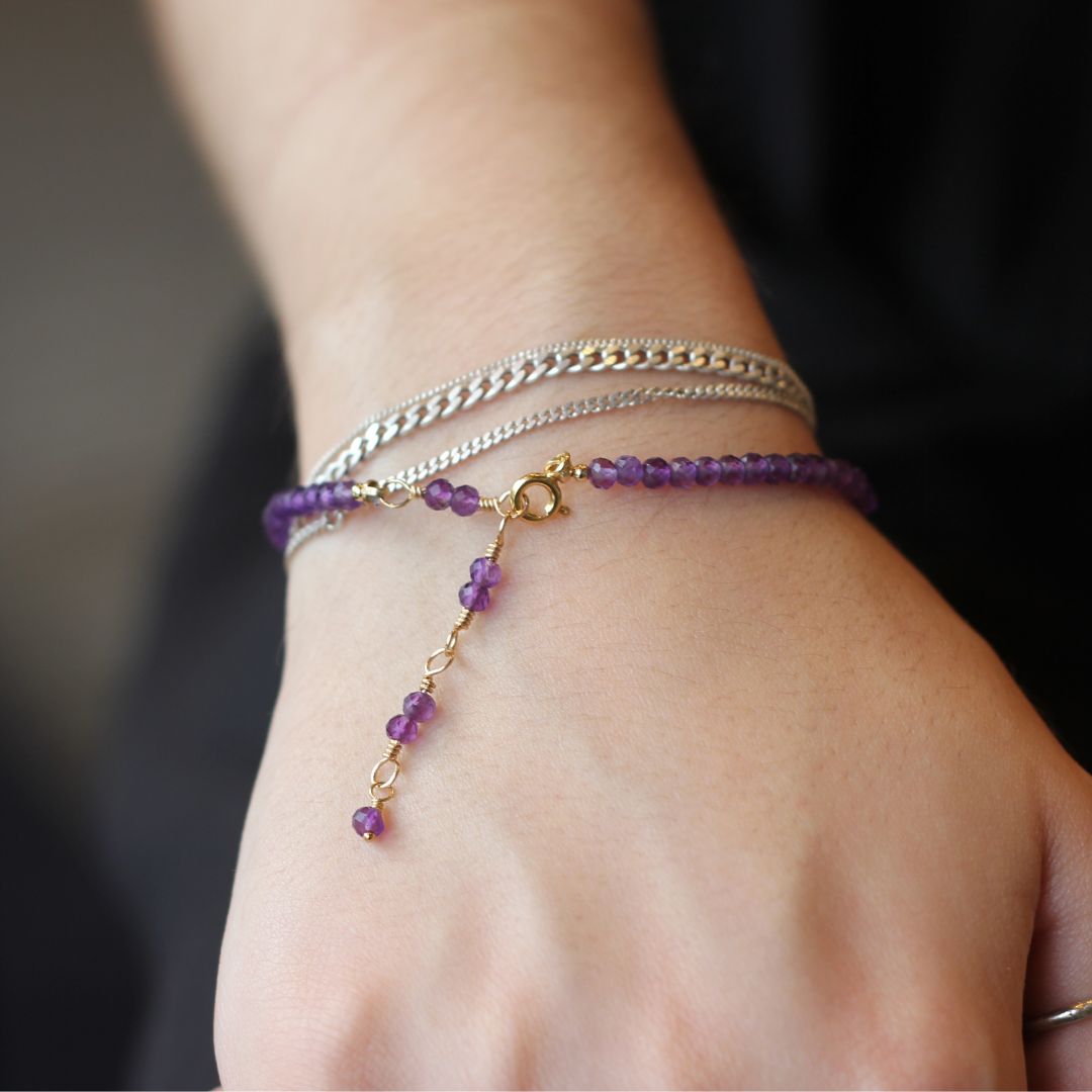 Amethyst Gemstacker Bracelet