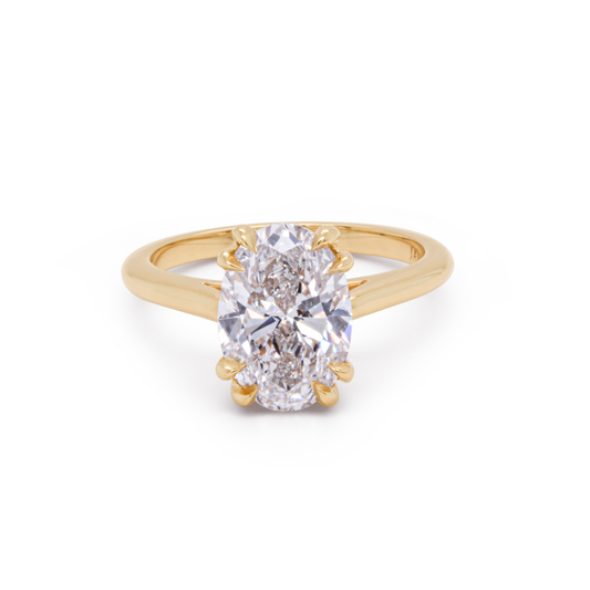 14k Yellow Engagement Ring with 2.86ct Lab-Grown Diamond & Accent Lab-Grown Diamonds