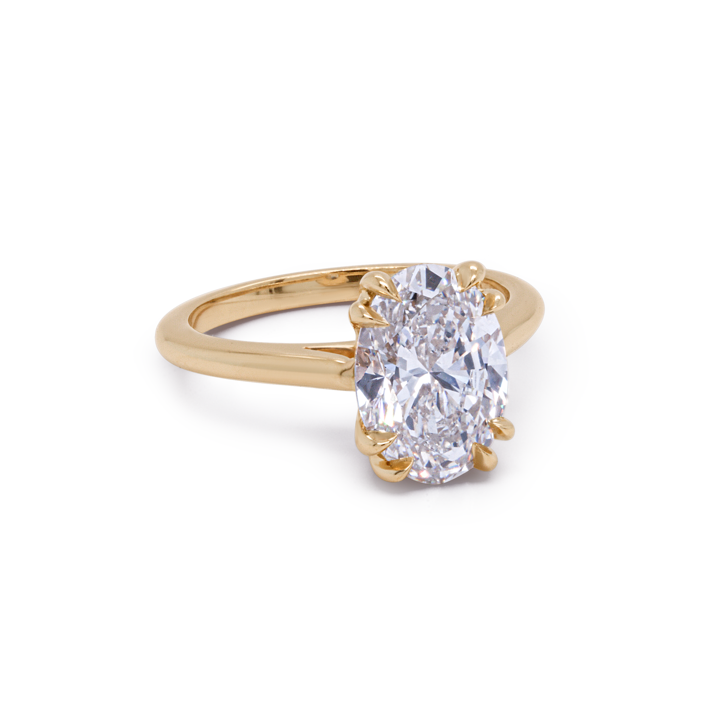14k Yellow Engagement Ring with 2.86ct Lab-Grown Diamond & Accent Lab-Grown Diamonds
