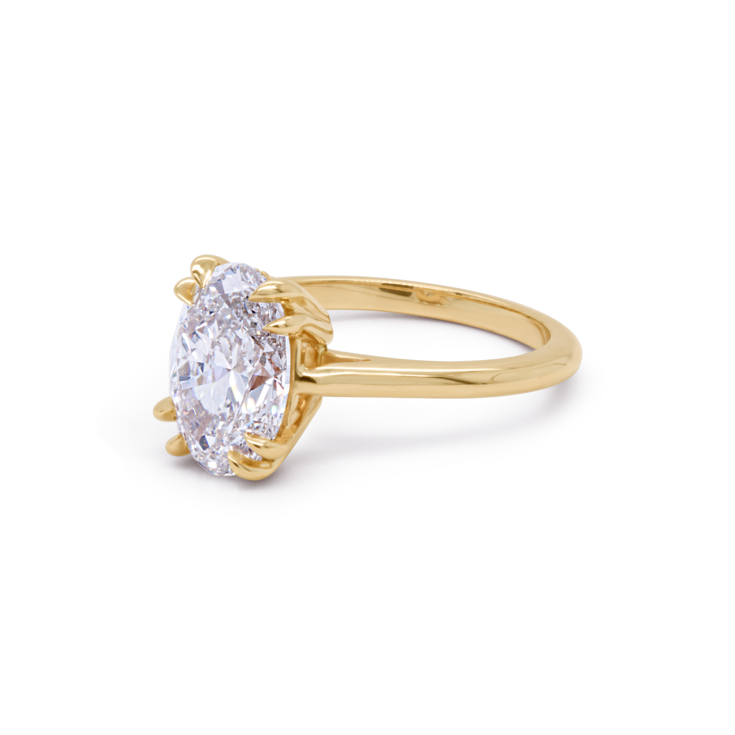 14k Yellow Engagement Ring with 2.86ct Lab-Grown Diamond & Accent Lab-Grown Diamonds