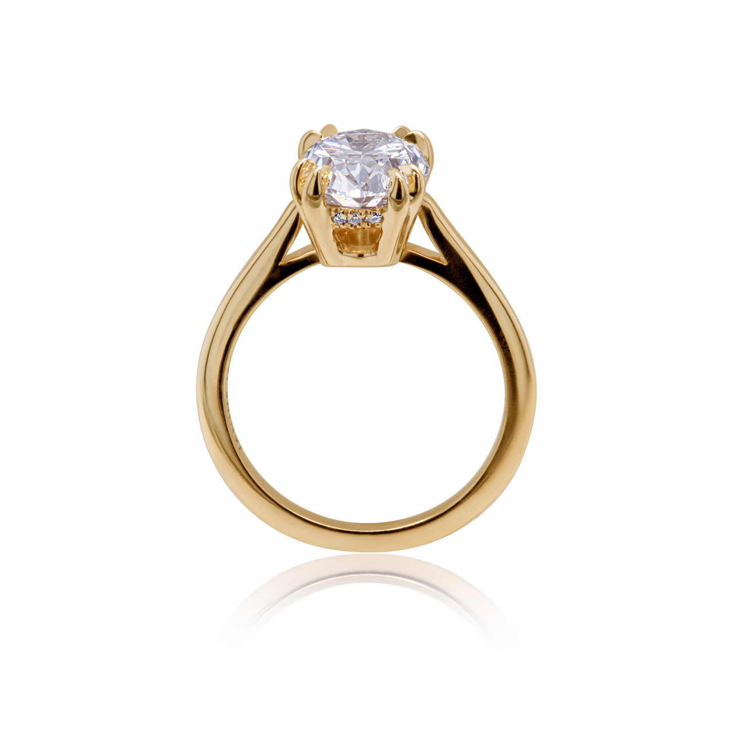 14k Yellow Engagement Ring with 2.86ct Lab-Grown Diamond & Accent Lab-Grown Diamonds