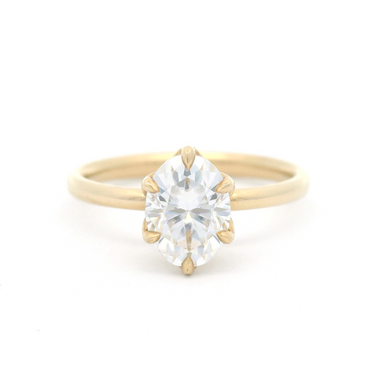 10k Yellow Six-Claw Solitaire with 1.54ct Moissanite
