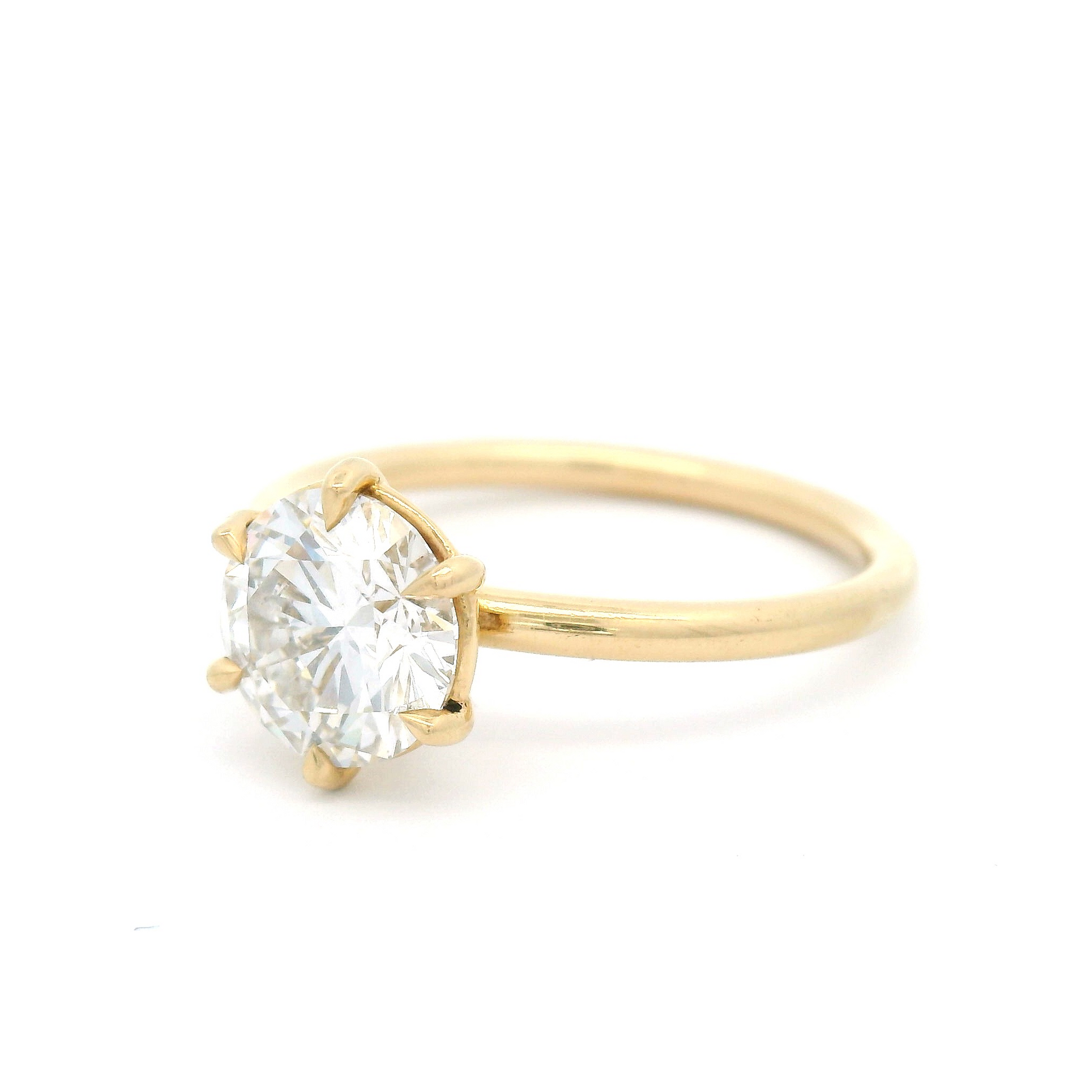 14k Yellow 6-Claw Solitaire with 1.25ct Lab-Grown Diamond