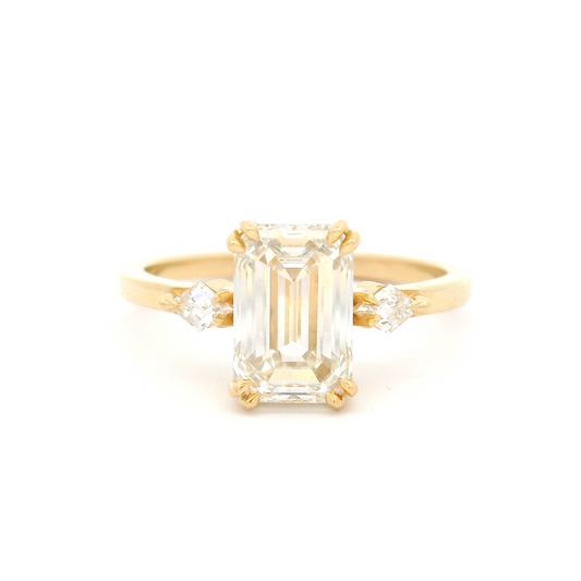 14k Yellow Engagement Ring with 2.03ct Lab-Grown Diamond and Accent Diamonds