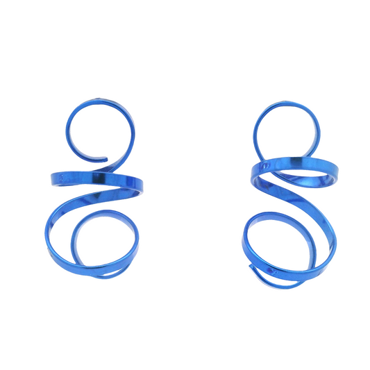 Medium Blue Spiral Earrings