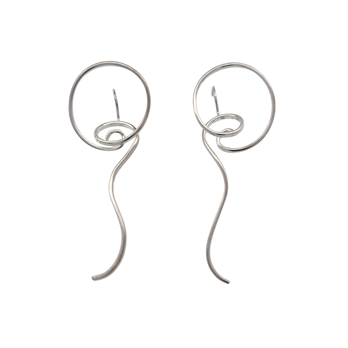 Silver Swirl Earrings