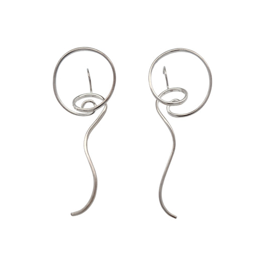 Silver Swirl Earrings