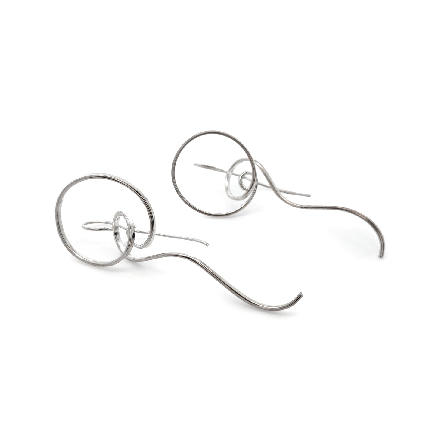 Silver Swirl Earrings