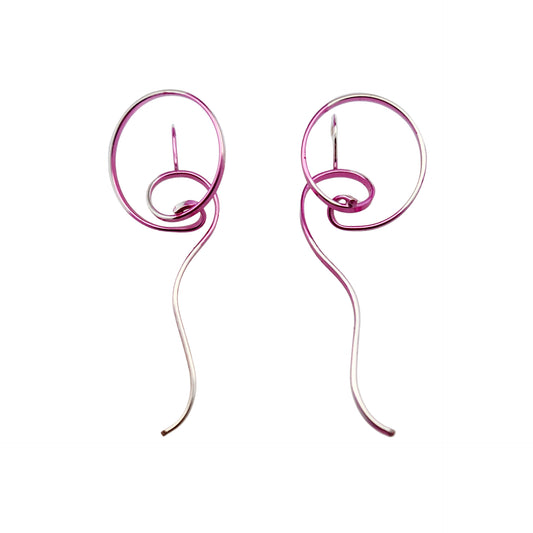 Pink Swirl Earrings