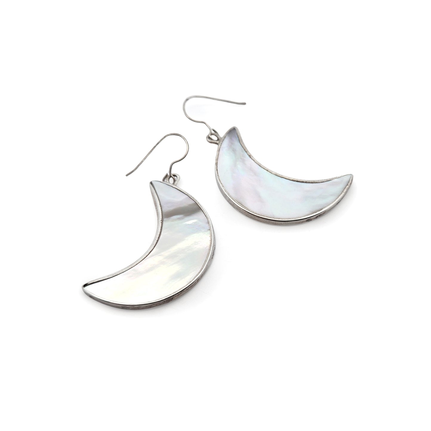 Mother of Pearl Crescent Moon Earrings