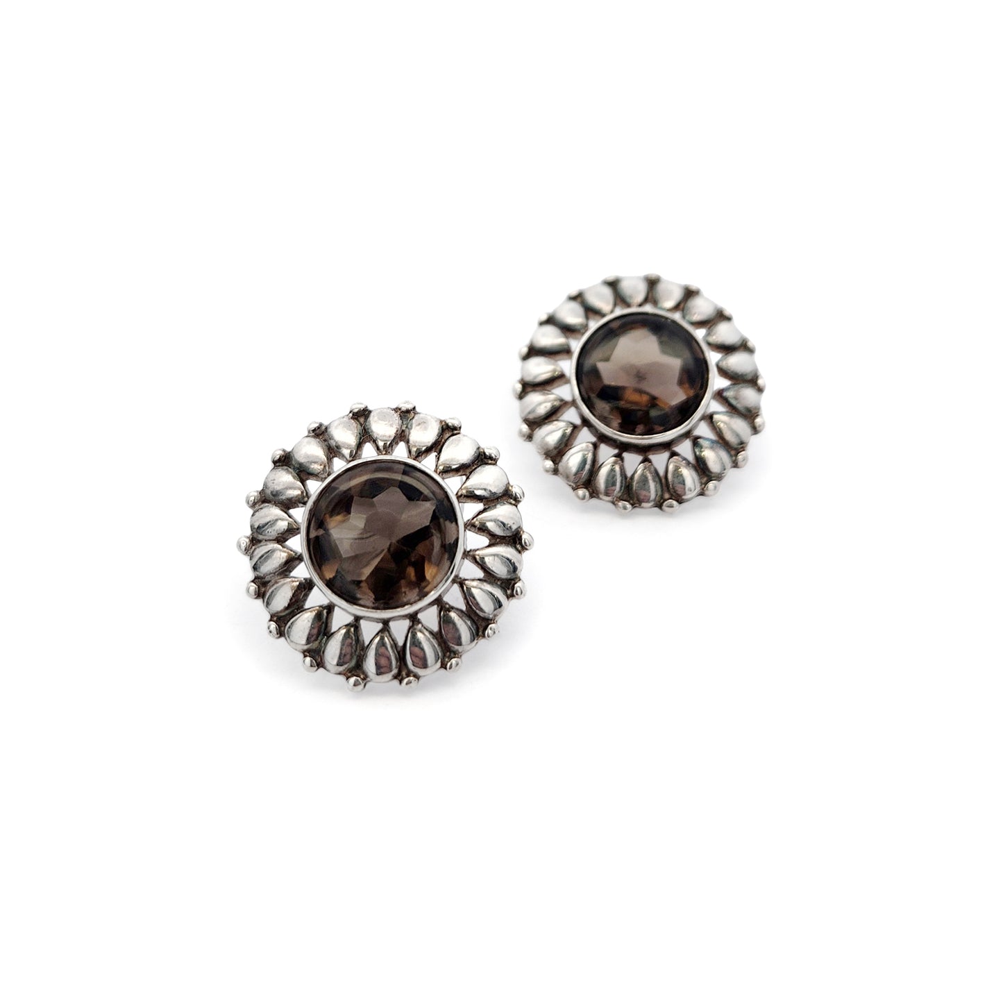 Sterling Silver Smoky Quartz Earrings