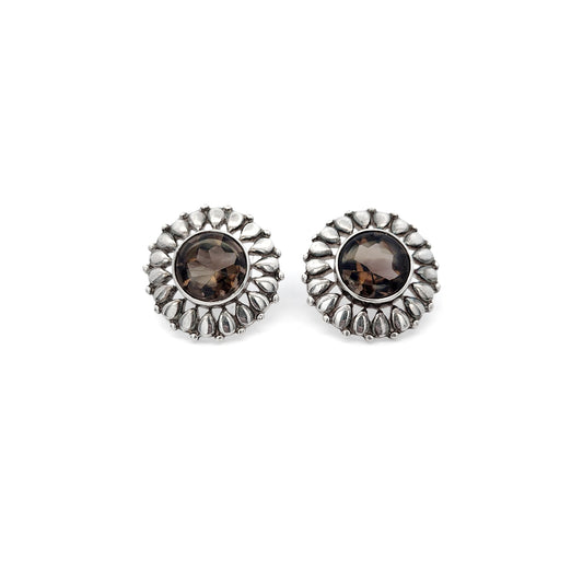 Sterling Silver Smoky Quartz Earrings