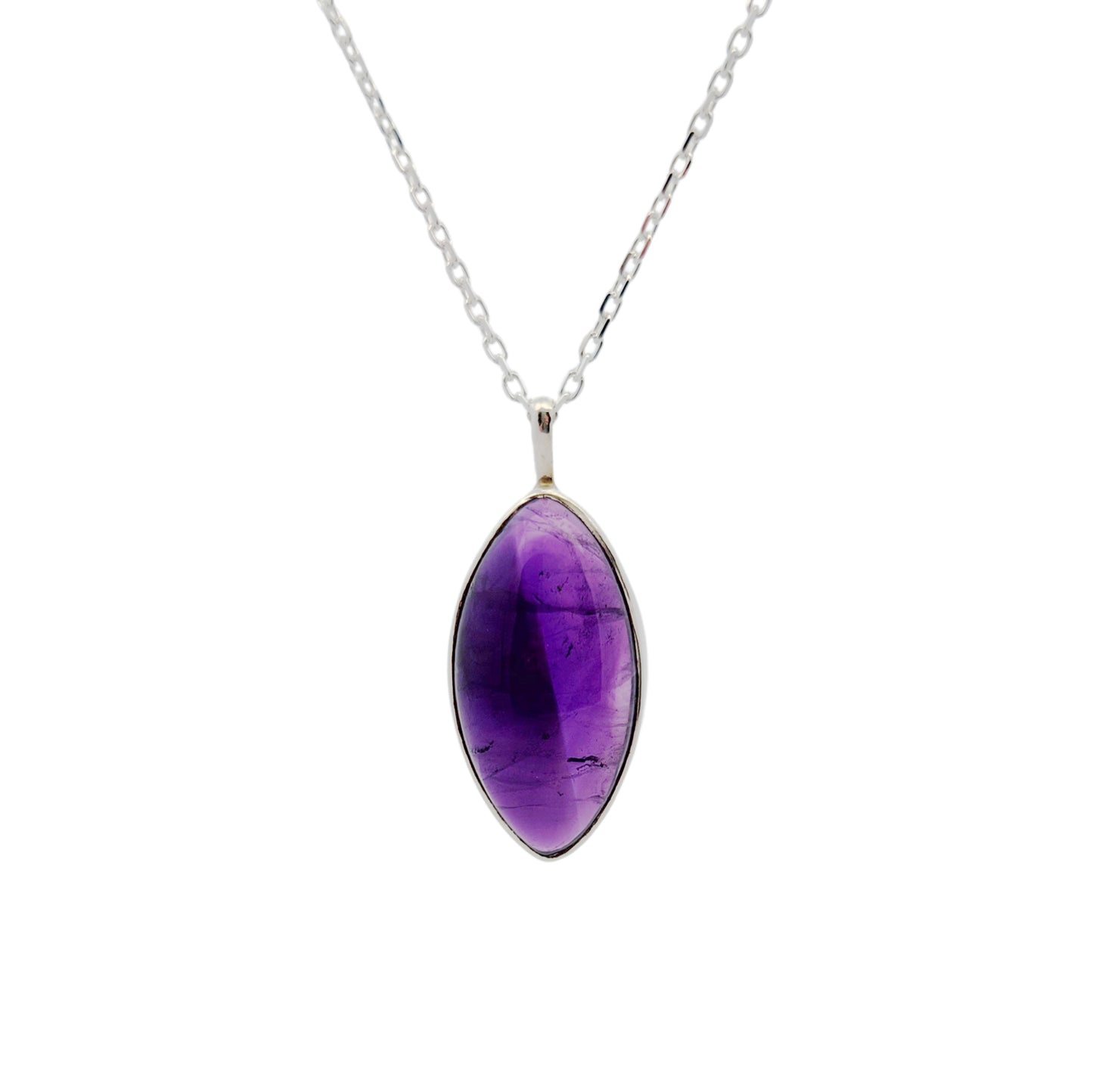 Sterling Silver African Amethyst Pendant