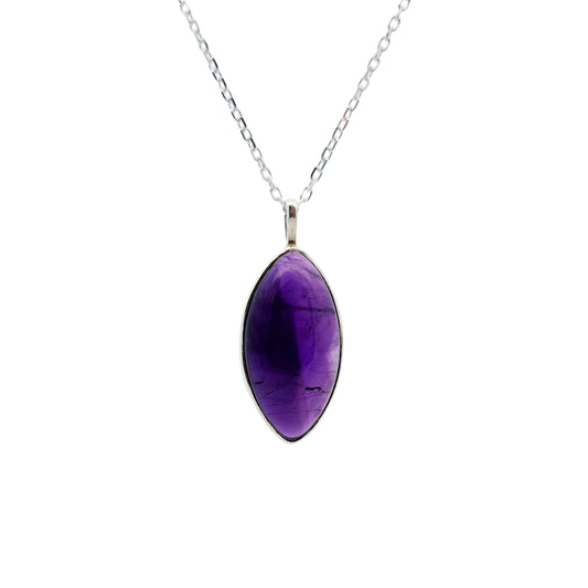 Sterling Silver African Amethyst Pendant