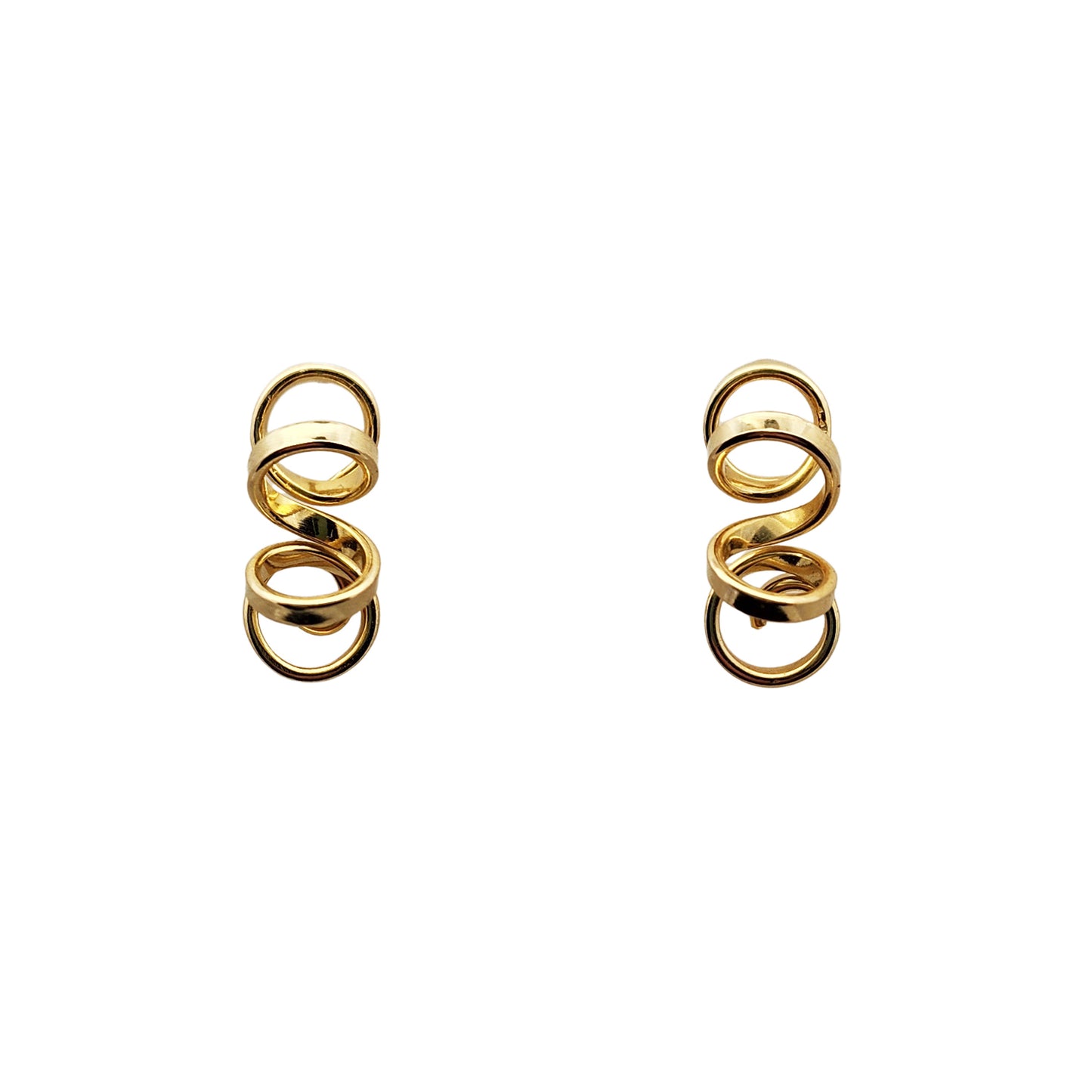 Small Gold Spiral Earrings