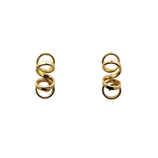 Small Gold Spiral Earrings