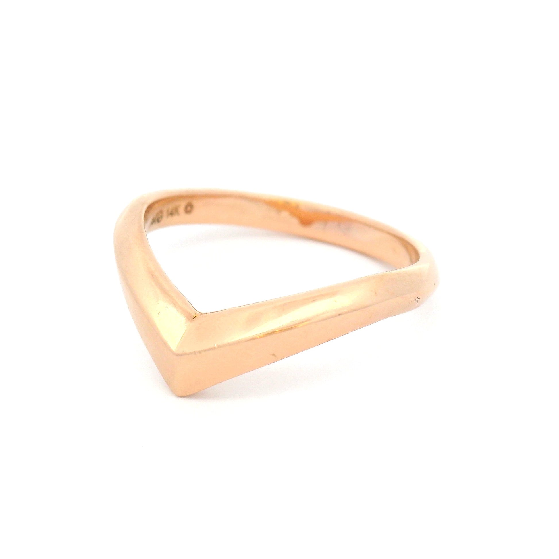 14k Rose Chevron Diadem Band