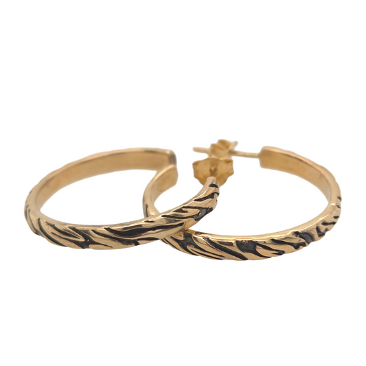 Tiger Print Hoops