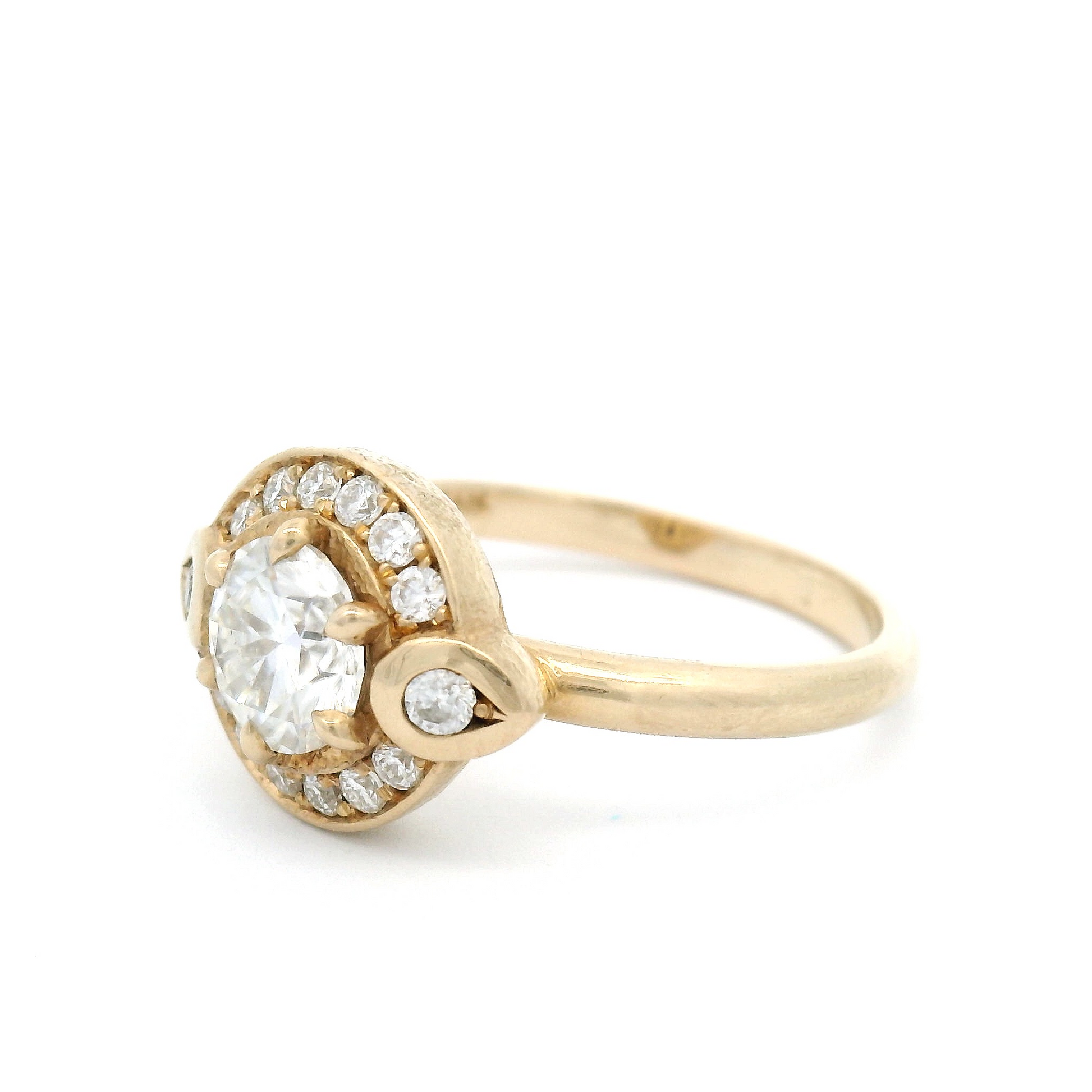14k Yellow Moissanite Multi-Stone Ring