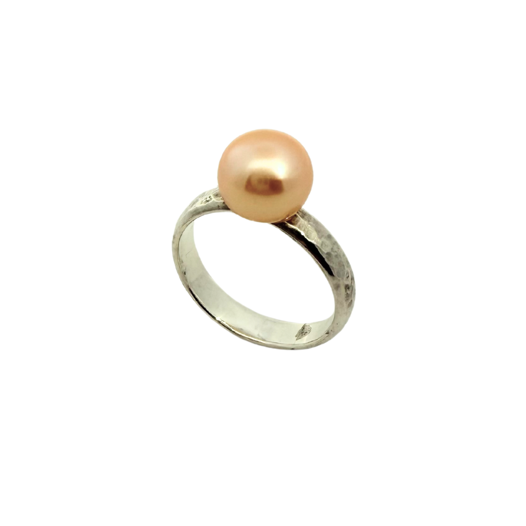 Large Golden Pearl Ring