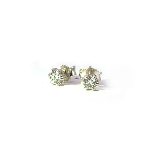 Moissanite Silver Studs