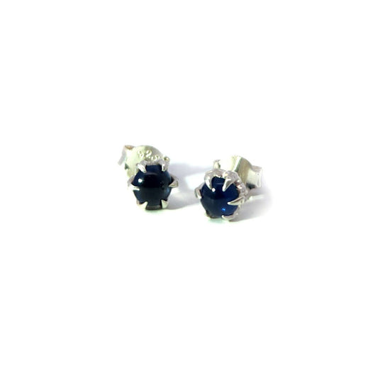Blue Sapphire Cabochon Studs