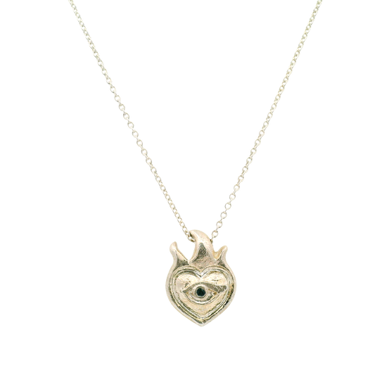 Sterling Silver Sacred Heart Necklace