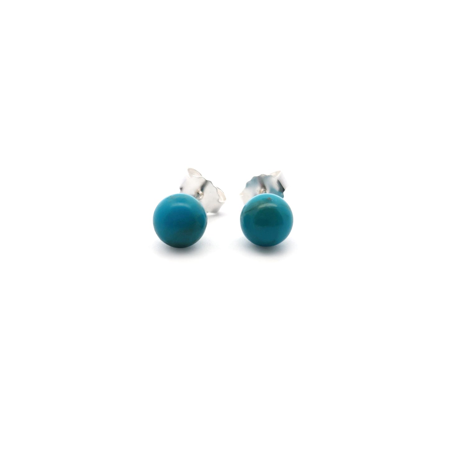 Turquoise Round 6mm Stud Earrings