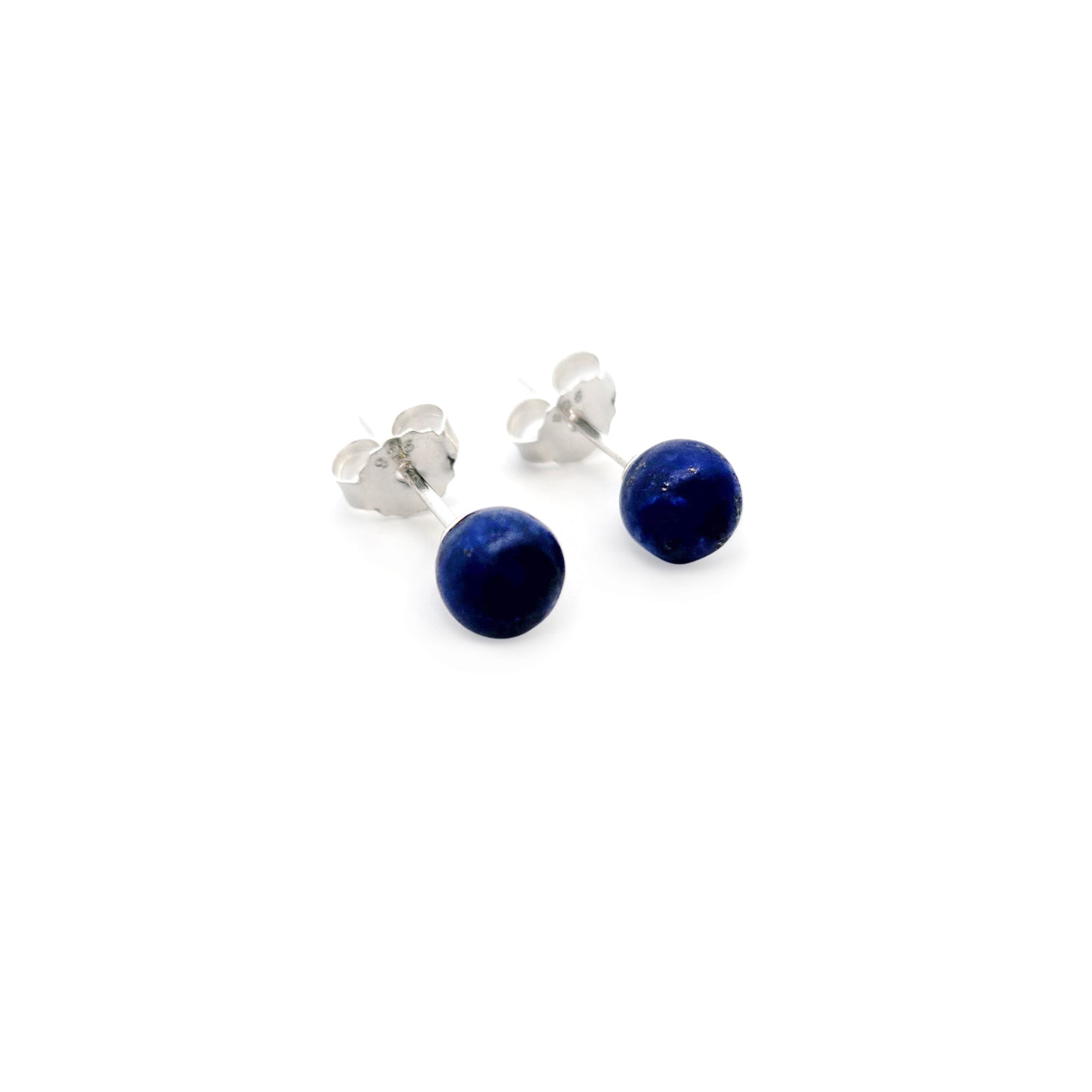 Lapis Round 6mm Stud Earrings