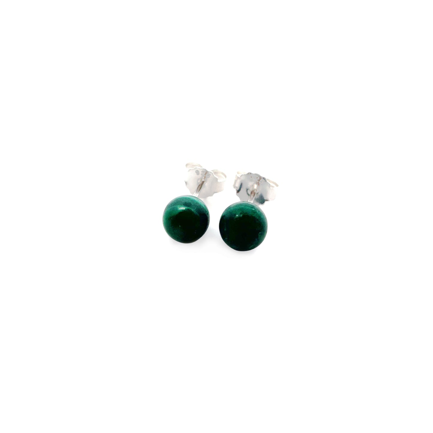 Malachite Round 6mm Stud Earrings