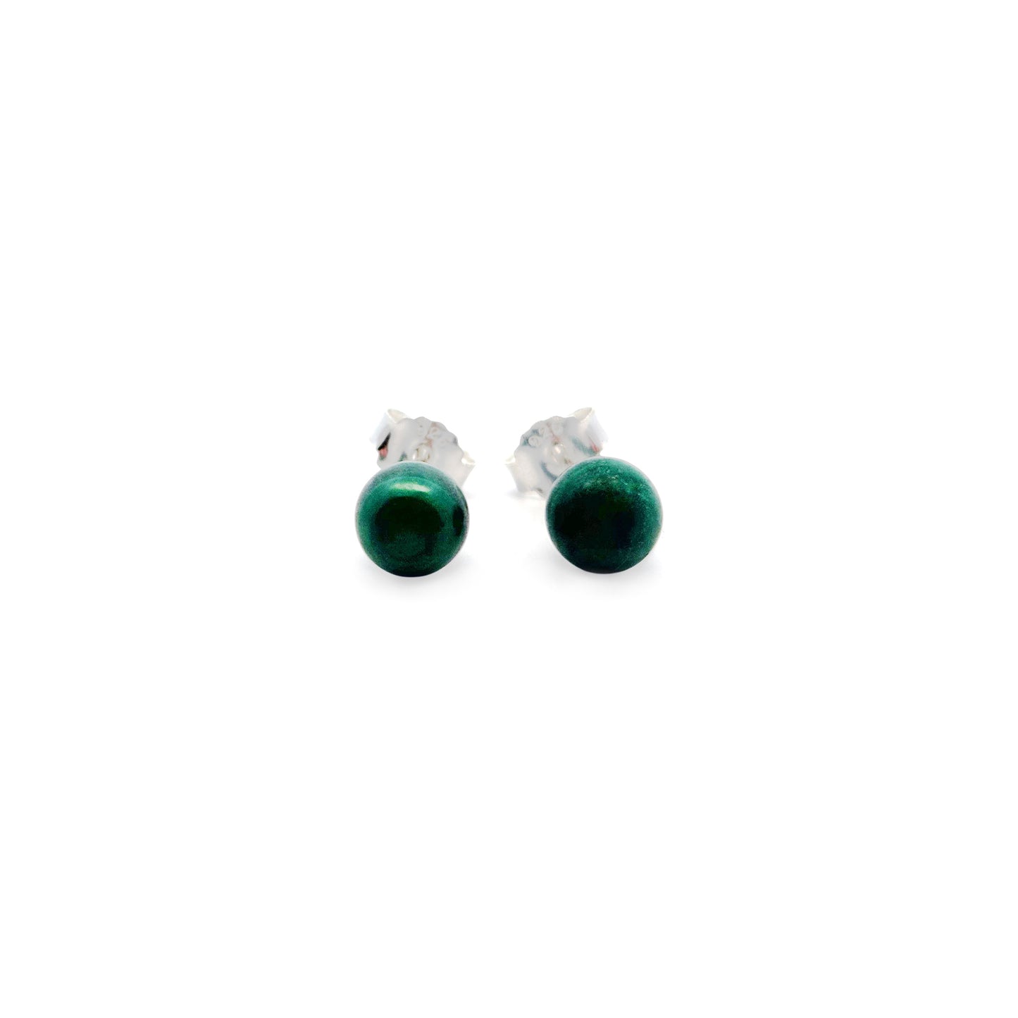 Malachite Round 6mm Stud Earrings