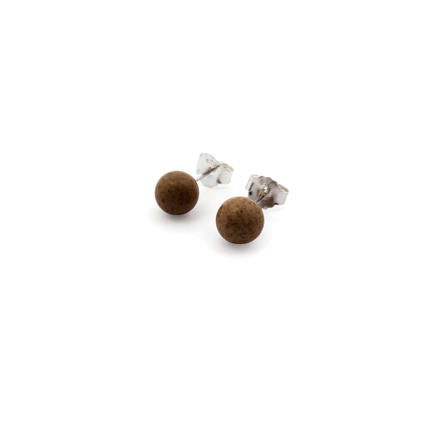 Jasper Round 6mm Stud Earrings