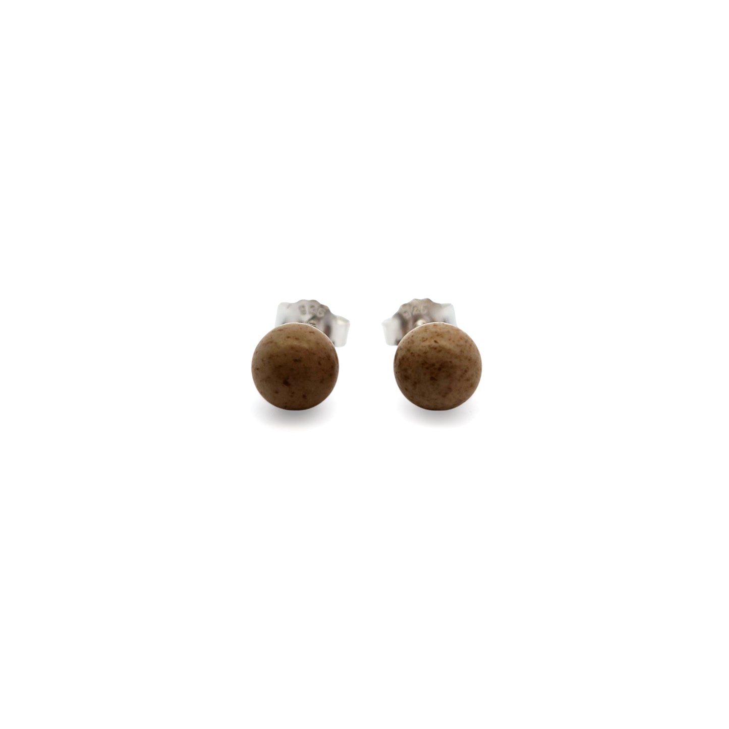 Jasper Round 6mm Stud Earrings