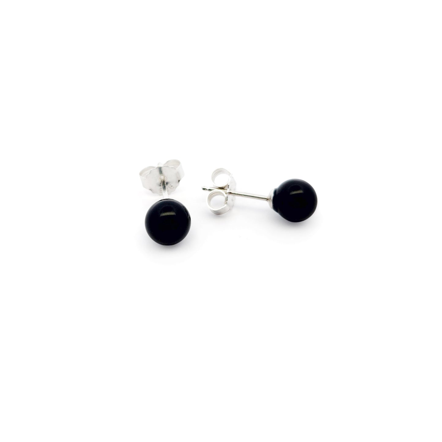 Onyx Round 6mm Stud Earrings