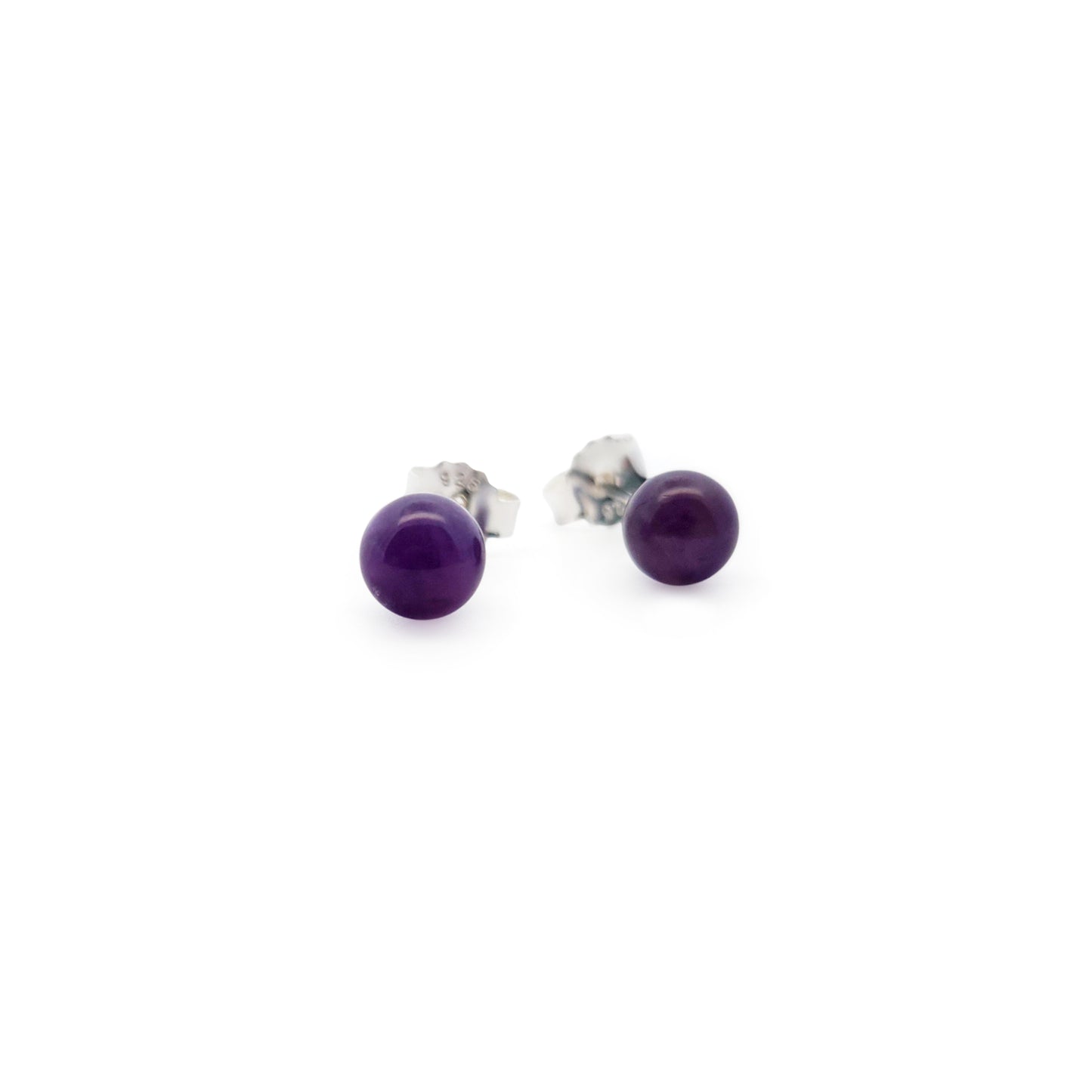 Amethyst Round 6mm Stud Earrings