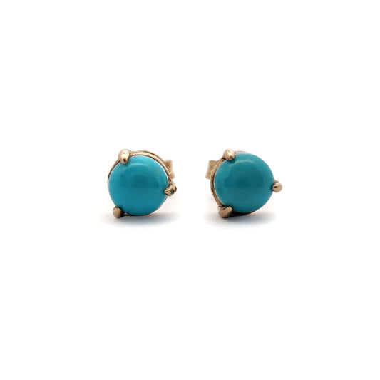 14ky 5mm Turquoise Studs