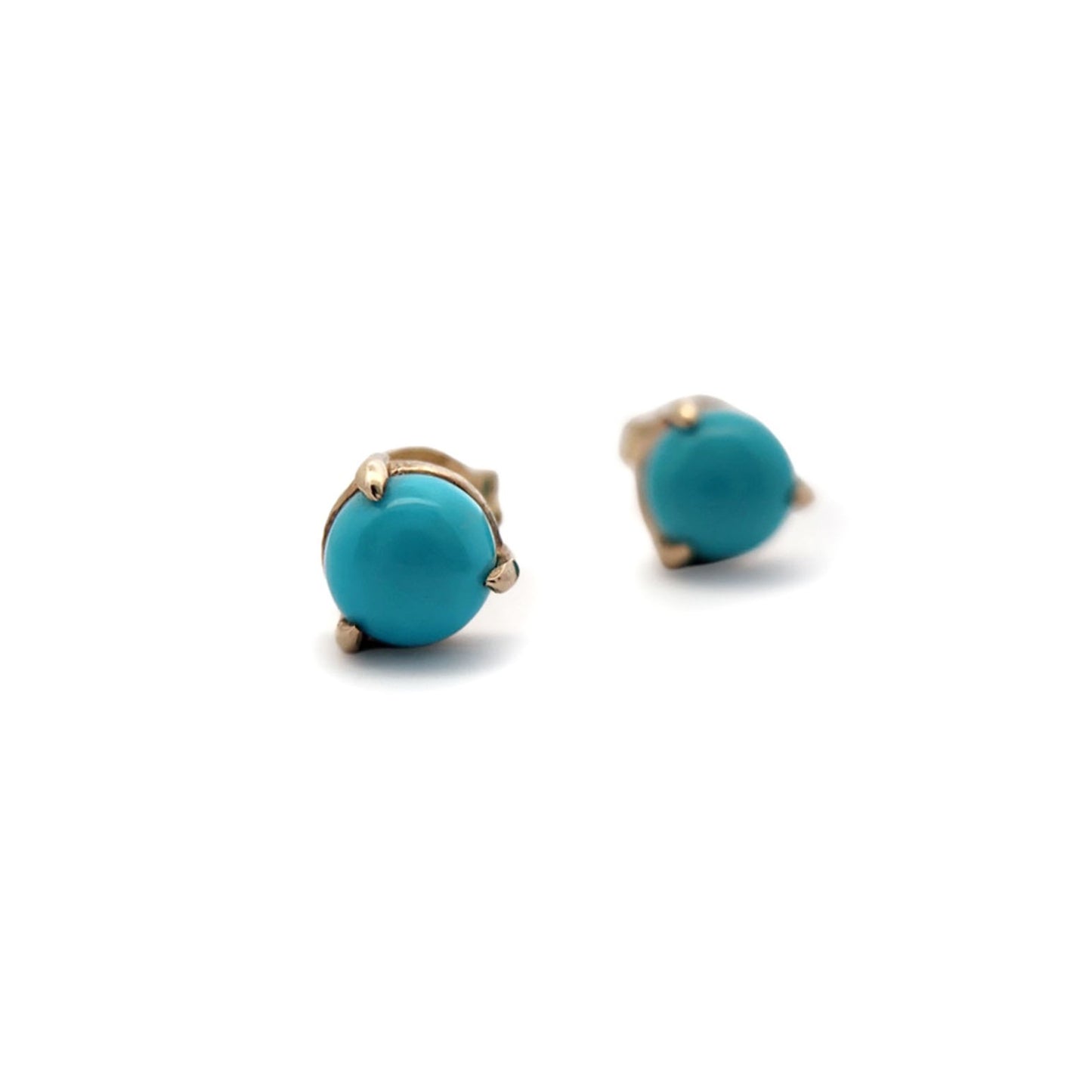 14ky 5mm Turquoise Studs