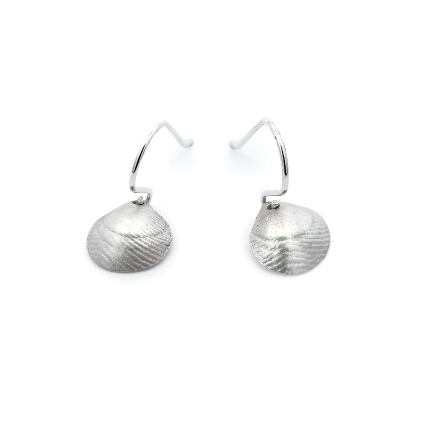 Sterling Silver Tiny Shell Earrings