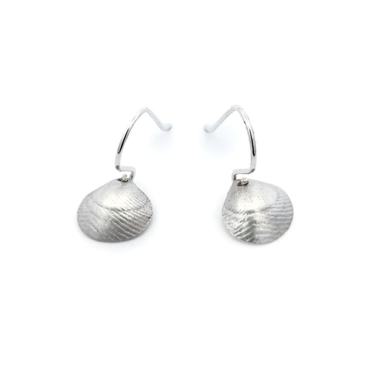 Sterling Silver Tiny Shell Earrings
