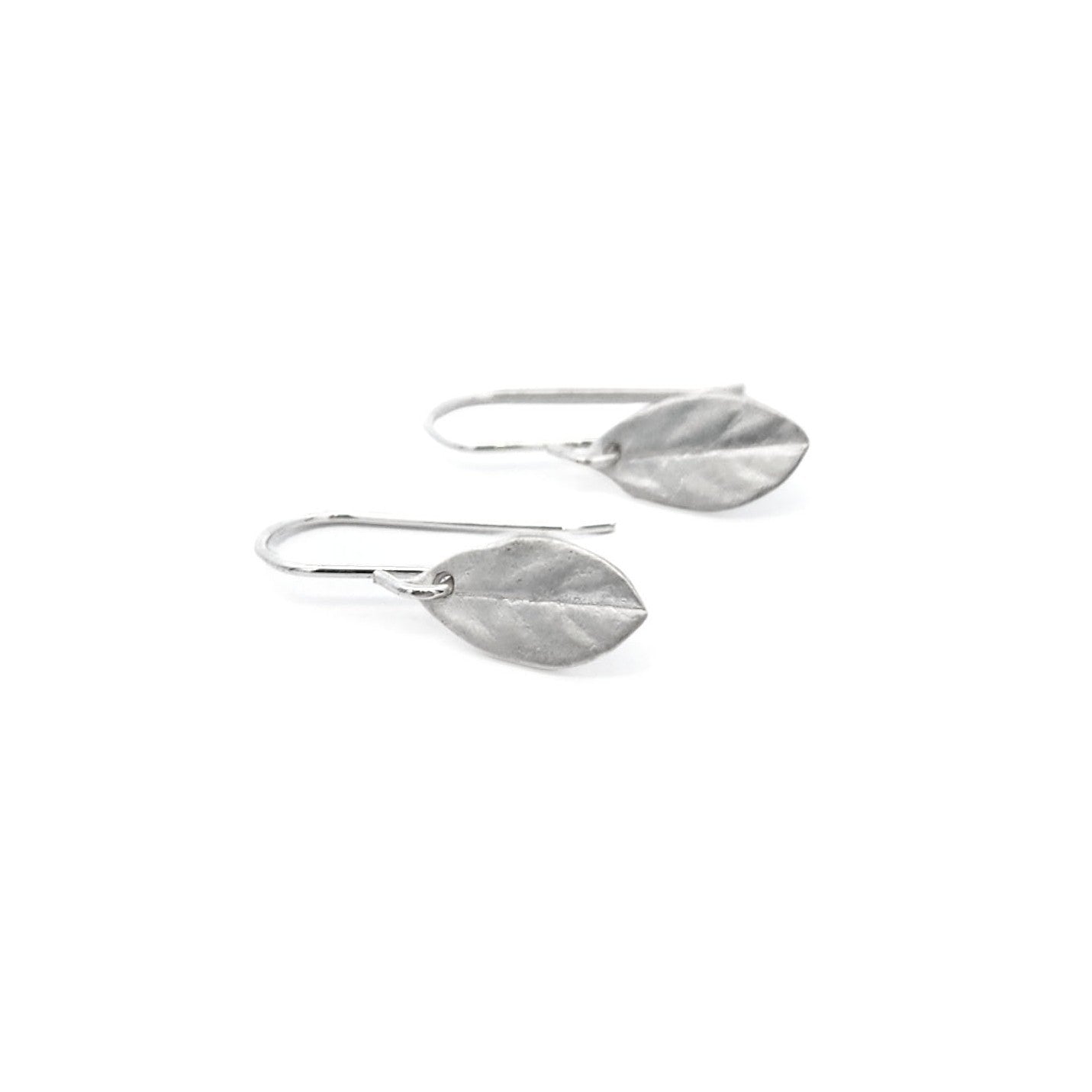Sterling Silver Tiny Leaf Petal Earrings