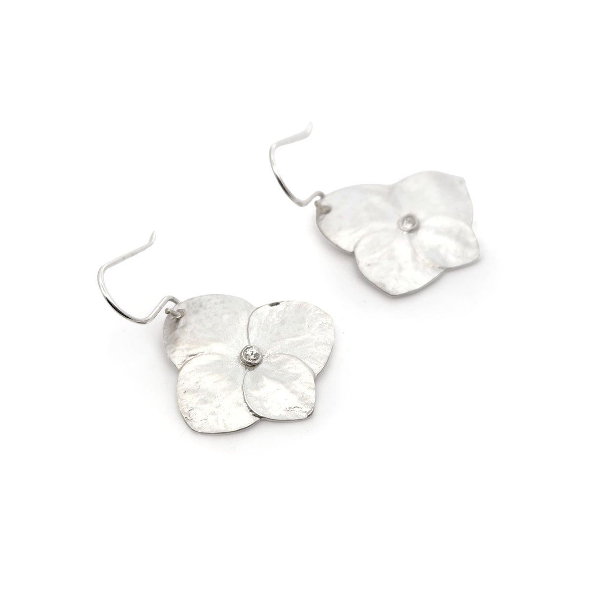Sterling Silver Large Hydrangea Earrings