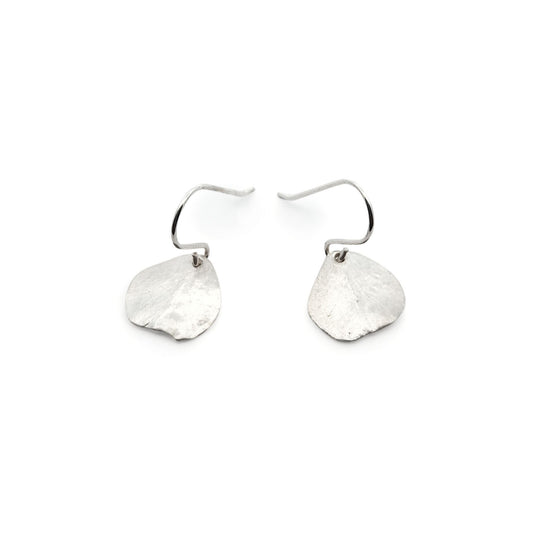 Sterling Silver Tiny Rose Petal Earrings