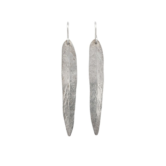 Sterling Silver Willow Leaf Earrings