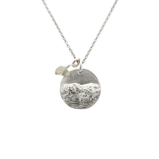 Sterling Silver Tide Textured Pendant